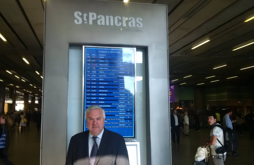 Sir Oliver at St Pancras