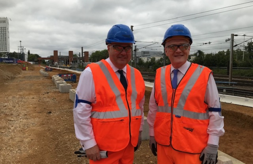 Stevenage new platform works