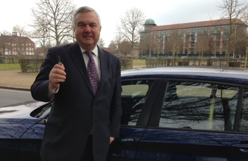 Oliver driving from LGC to Mt Vernon Hospital for his radiotherapy campaign