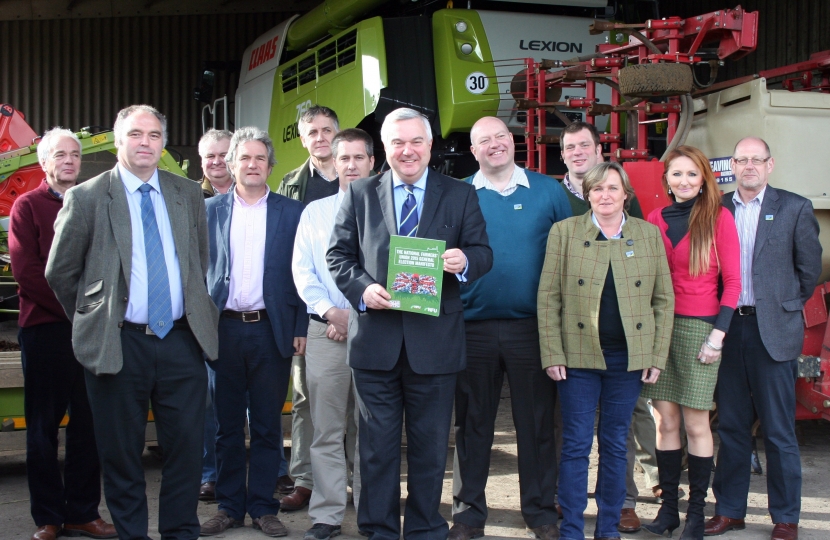 Sir Oliver at a National Farmers Union meeting