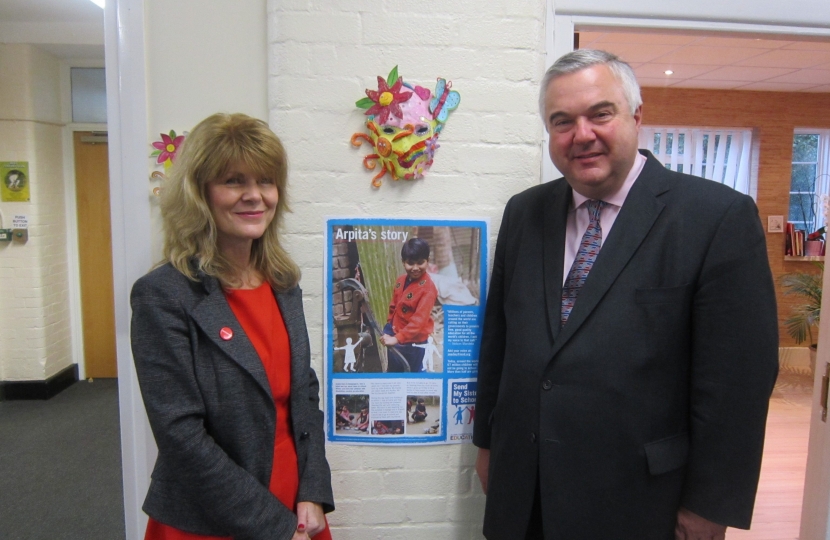 Oliver at a visit to Edwinstree School October 2013