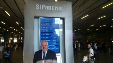 Sir Oliver at St Pancras